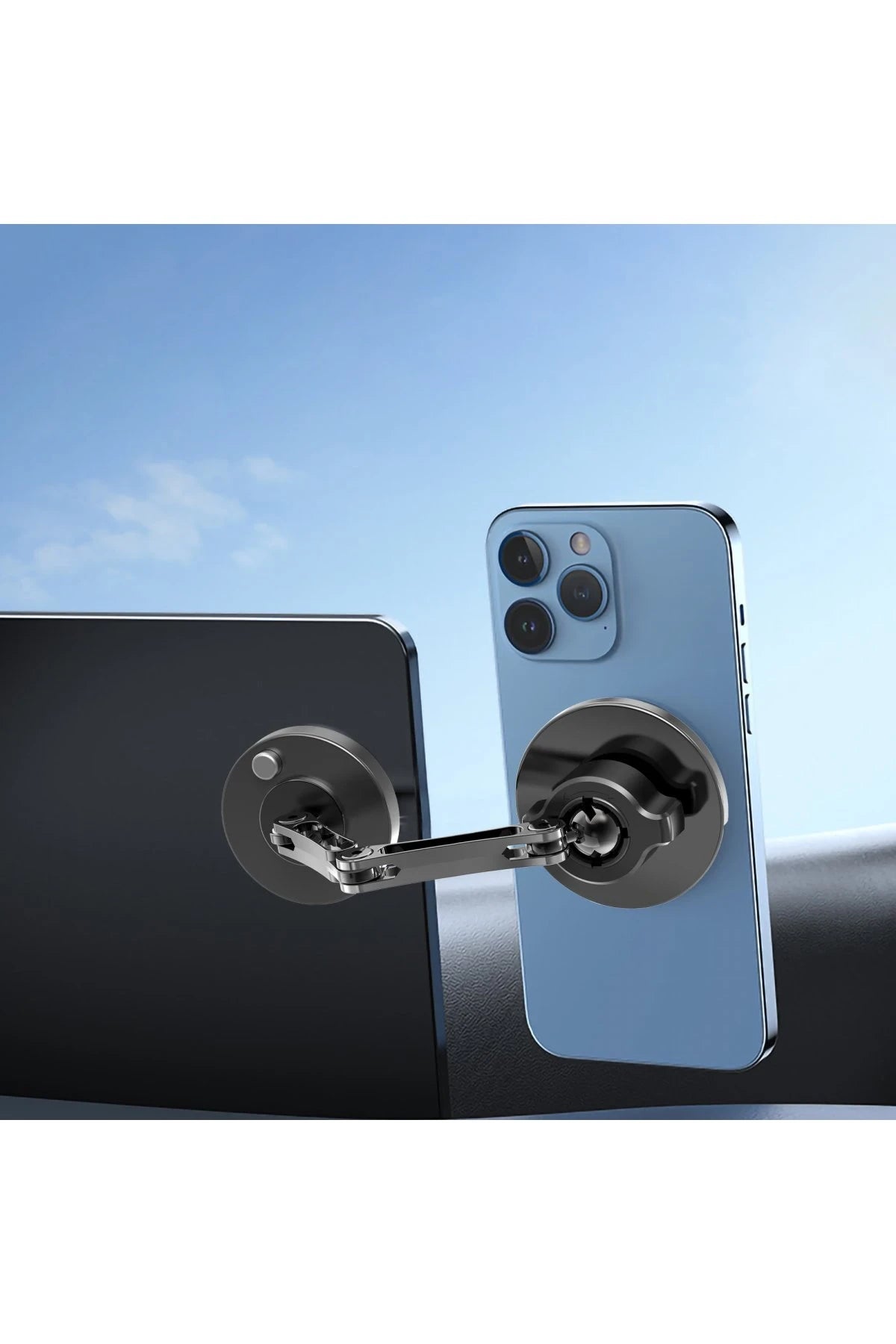 Earldom EH266 360 Derece Ayarlanabilir Yapışkanlı Mıknatıslı Magsafe Araç Tutucu - Siyah