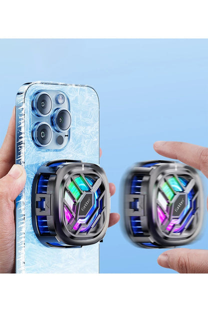 Earldom F12 RGB Radyatör Telefon Soğutucu Fan - Siyah