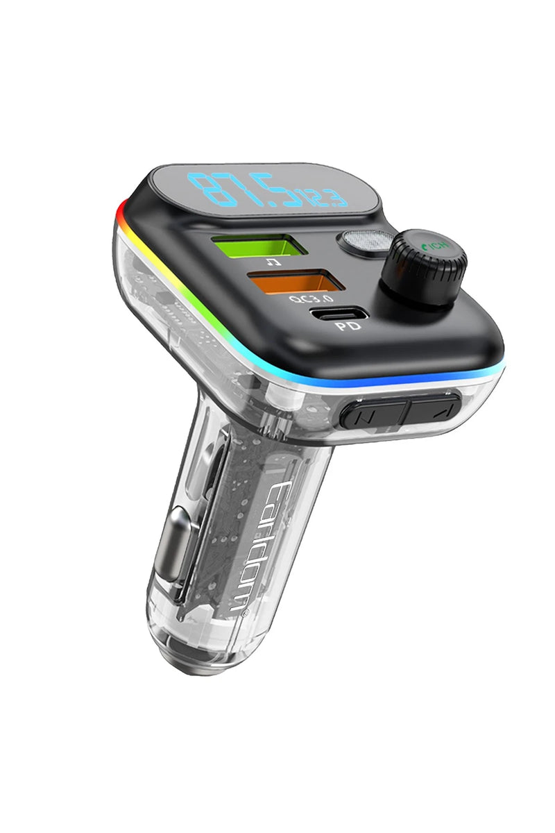 Earldom M80 Bluetooth USB 3.0 ve Type C PD Hızlı Şarj FM Transmitter - Siyah
