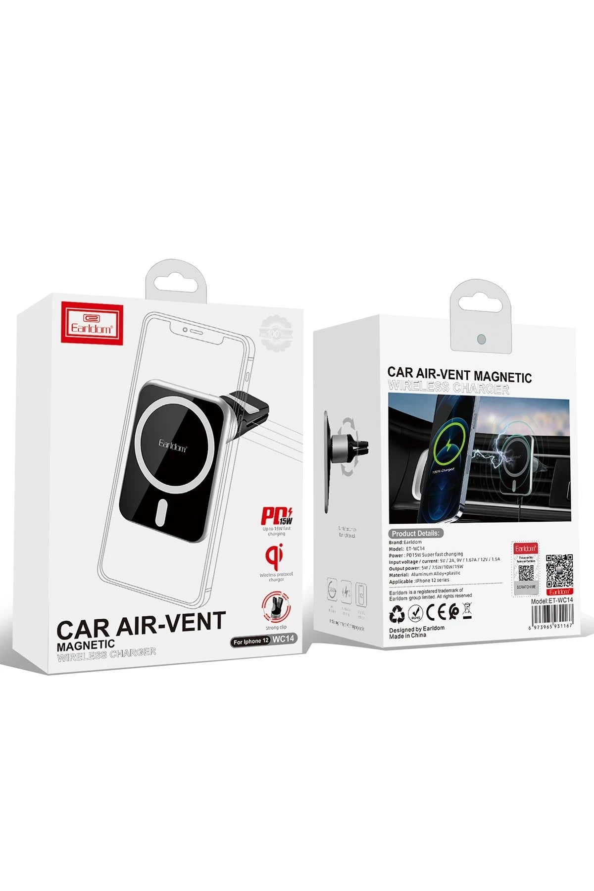 Earldom WC14 Magsafe Araç Tutucu - Siyah