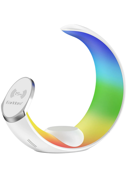 Earldom WC55 4in1 15W Telefon Saat ve Airpods İçin RGB Kablosuz Şarj Standı - Beyaz