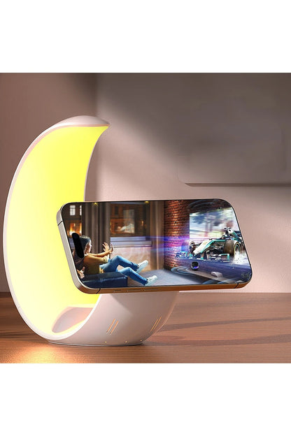 Earldom WC55 4in1 15W Telefon Saat ve Airpods İçin RGB Kablosuz Şarj Standı - Beyaz