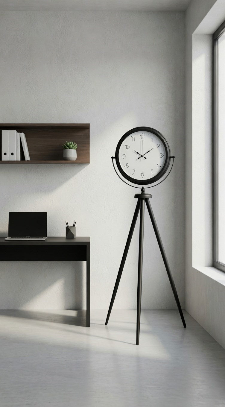 Pure Black Tripod Ayaklı Saat