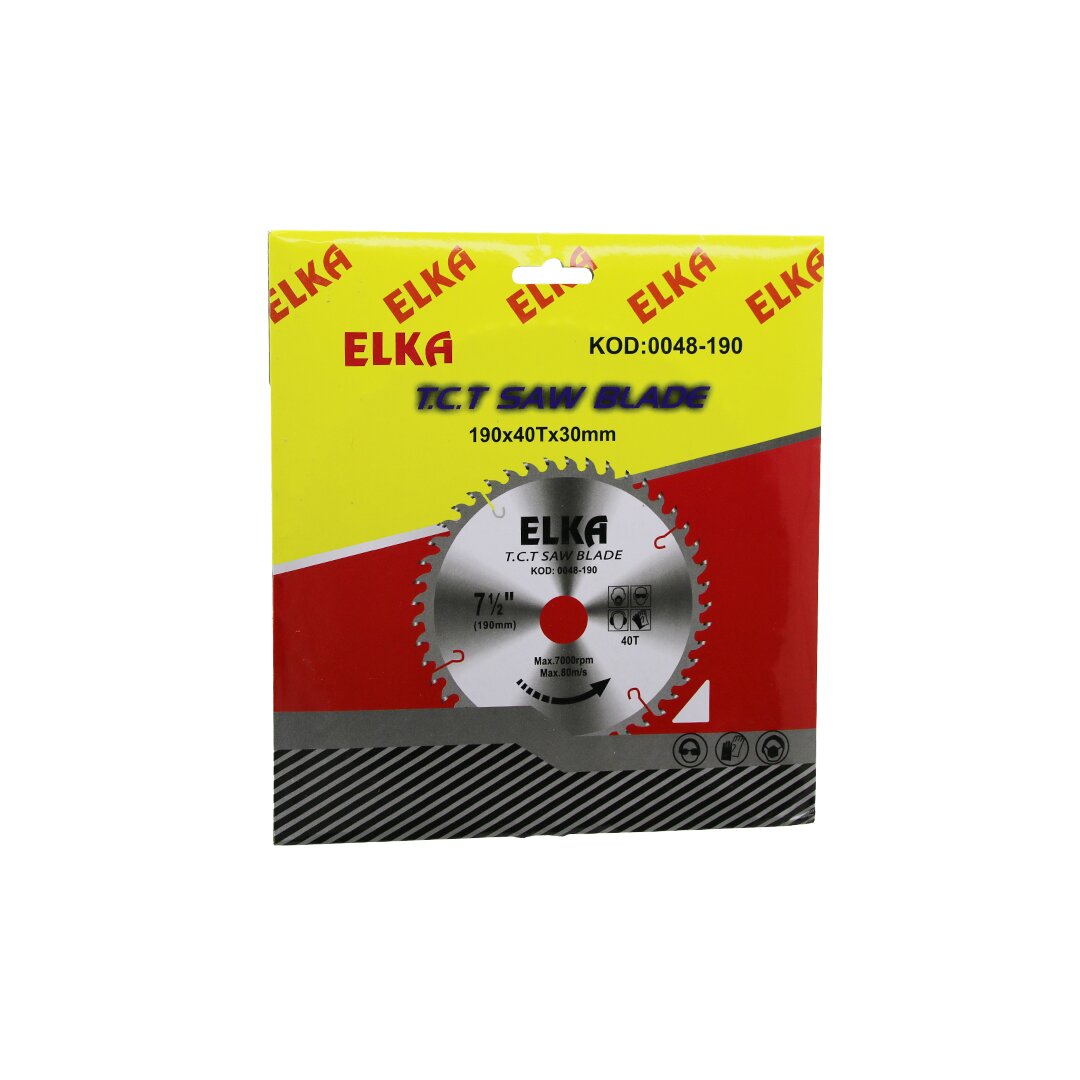 ELKA 0048-190 190 X 40T X 30MM AĞAÇ SUNTA KESİCİ DİSK (5643)