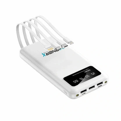 Enerx ENR-P20DC 20000 mAh 2.1 Amper Dahili Kablolu Powerbank Siyah (5643)