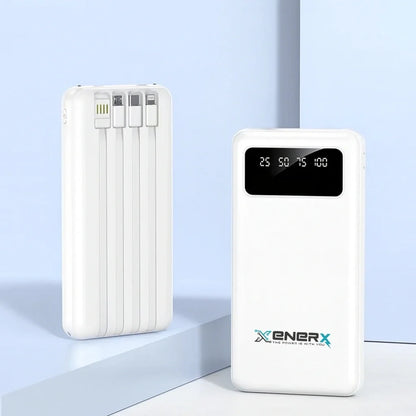 Enerx ENR-P20DC 20000 mAh 2.1 Amper Dahili Kablolu Powerbank Siyah (5643)