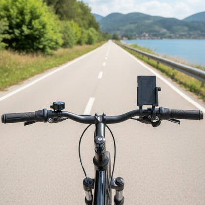 Evrensel Motosiklet Telefon Tutucu – Kaymaz, Kilitlenebilir Güvenli Tutuşlu, 360° Ayarlanabilir Gidon Bağlantılı Akıllı Telefon Aparatı (5643)