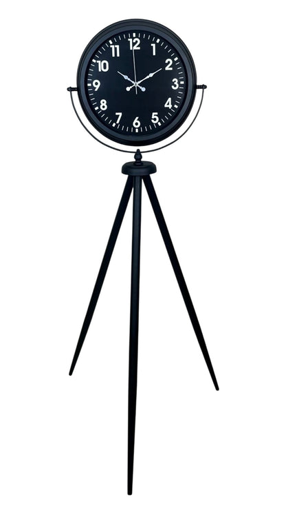 Siyah Asil Standart Stil Tripod Ayaklı Saat