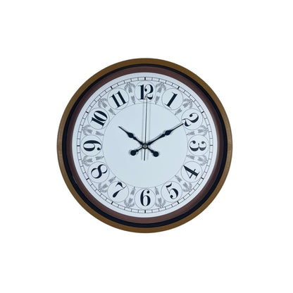 Kahverengi Motifli 36 Cm Duvar Saati
