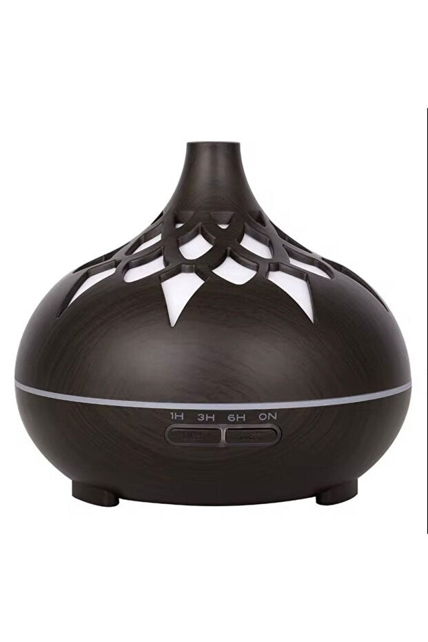 Aroma Difüzör Gece Işığı 7 Led DESENLİ Nemlendirici Kumandalı Buhar Makinesi 550 ml