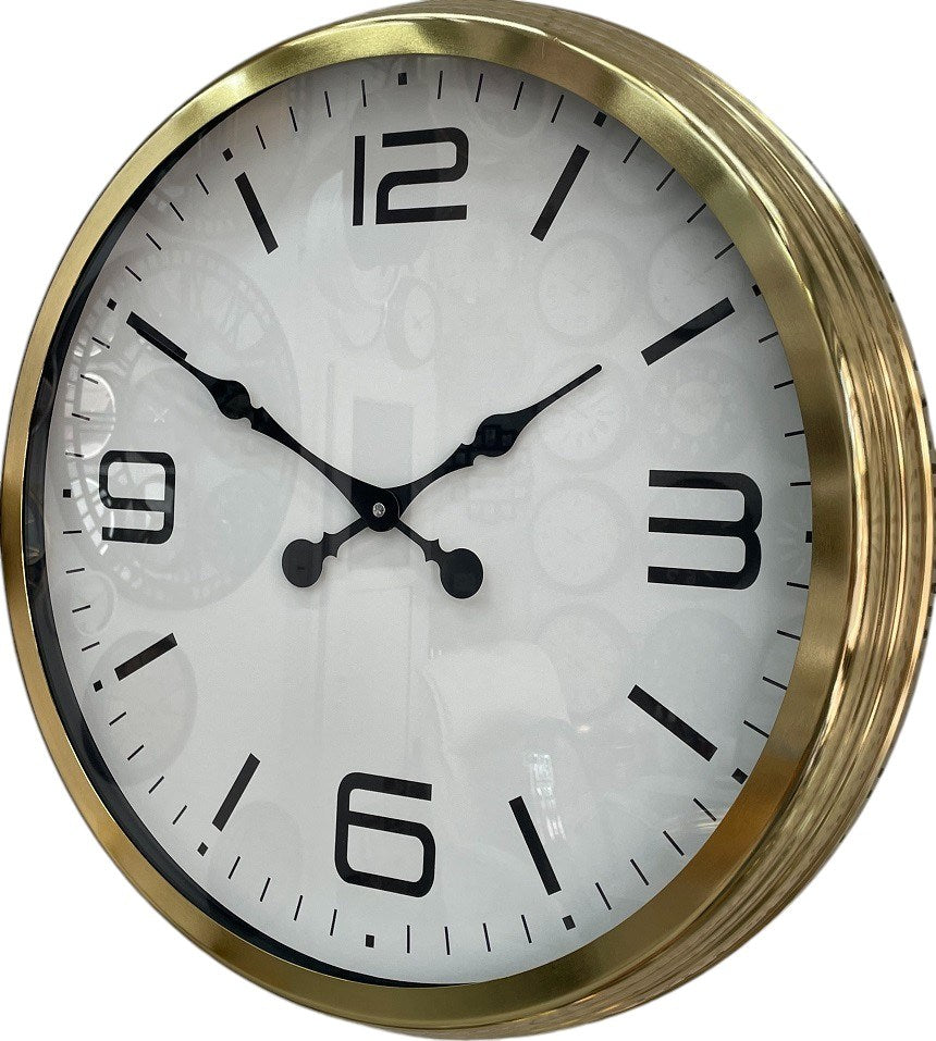 60 cm Gold Metal Dekoratif Duvar Saati