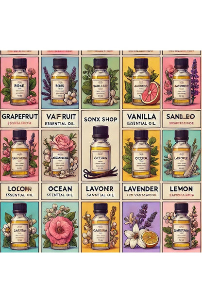Favori 10'lu Set Esansiyel Uçucu Yağ Buhurdanlık Hava Nemlendirici Aroma Difüzörü Kokusu Esans