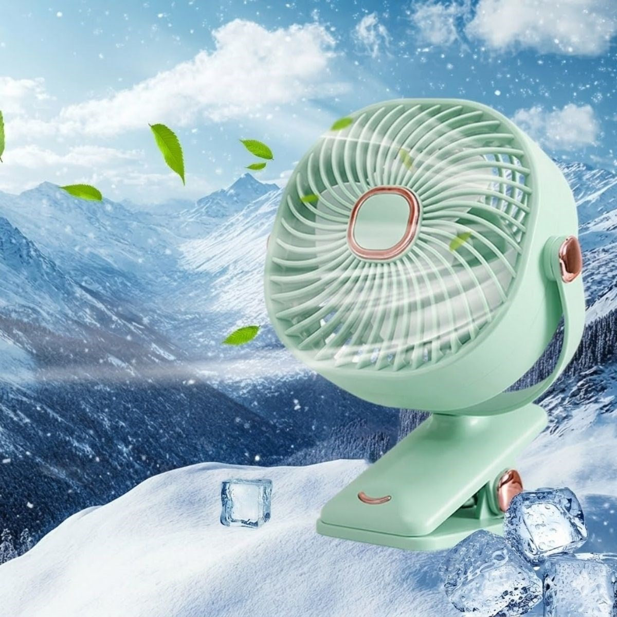 BUFFER® 3 Kademeli Mandallı Masaüstü Fan – 360° Tam Tur Dönebilen Oynar Başlıklı Duvara Monte Edilebilen Mini Fan ZB113