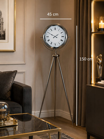 Krom Saray Zarafeti 150 x 45 Cm Metal Tripod Ayaklı Saat