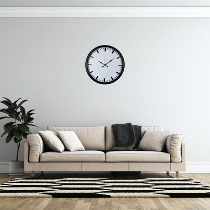 Siyah Prime İndex 52 x 52 Cm Duvar Saati