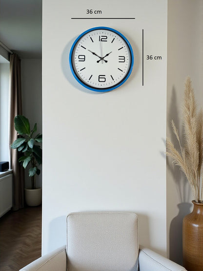 36 Cm Mavi Dekoratif Duvar Saati