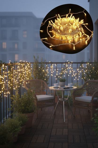 BUFFER® Günışığı Renk 5 Farklı Işık Modlu 10 Metre Eklemeli Dekor Boncuk Model Dekoratif Led
