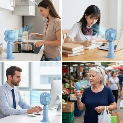 BUFFER® 3 Kademeli Telefon Tutuculu Standlı Mini Fan – Tuşu Ayı Figürlü Masaüstü ve EldeKullanılabilen Taşınabilir Fan EKL30