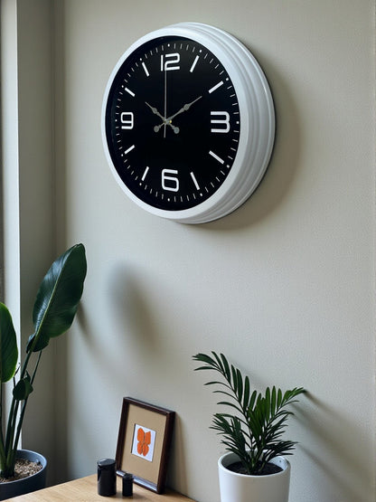 Prime White 40 Cm Metal Modern Duvar Saati