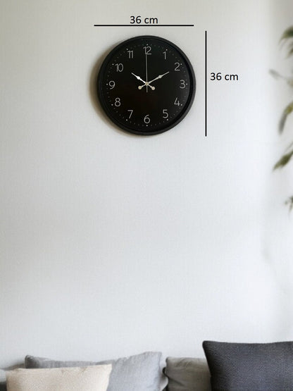 36 Cm Siyah Dekoratif Duvar Saati