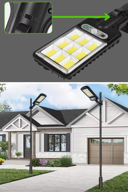 BUFFER® 3 Farklı Işık Modlu Güneş Enerjisiyle Şarj Olan Dış Mekan Uyumlu Kumandalı Solar Duvar LEDİ