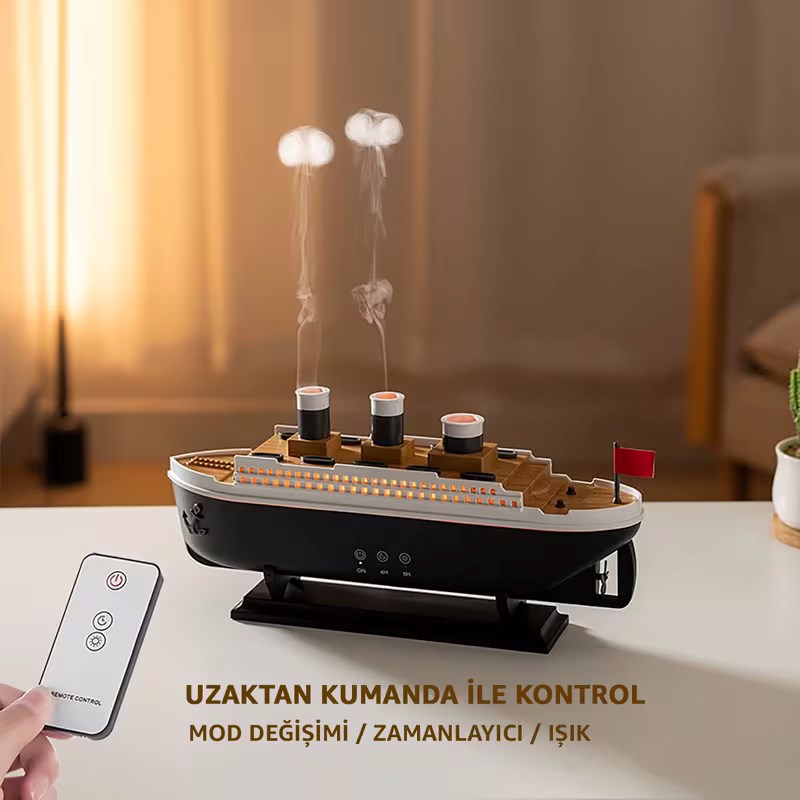 Titanic Aromaterapi Hava Nemlendirici Kuruluğu Önlemek Için Verimli Gemi Dizaynlı Difüzör