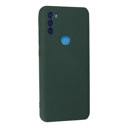 General Mobile Gm 21 Plus Kılıf Nano İçi Kadife Silikon - Koyu Yeşil