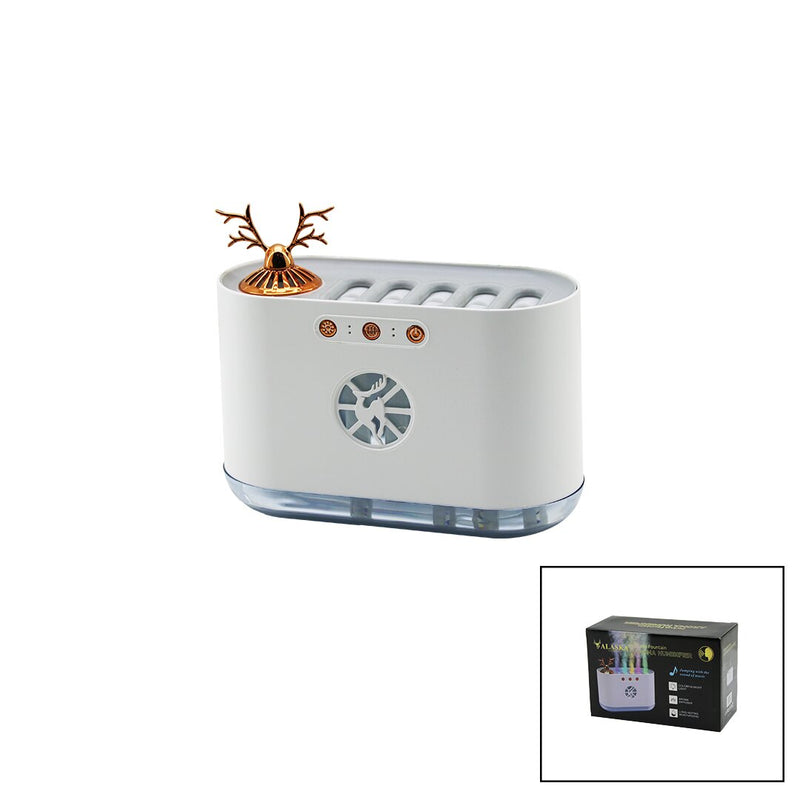 GEYİK FİGÜRLÜ 700ML SESE DUYARLI USB ŞARJLI - RENKLİ LEDLİ IŞIK HAVA NEMLENDİRİCİ BUHAR MAKİNE - KOKU GİDERİCİ 4.5W (5643)