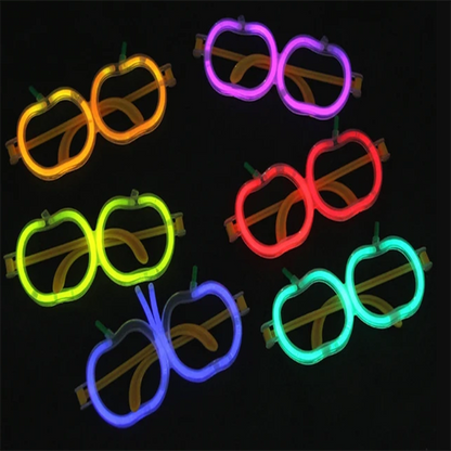 Glow Elma Gözlük - Glow Partisi Gözlüğü - Glow Gözlük 12 Adet