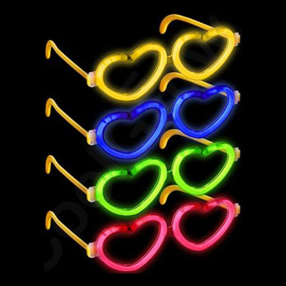 Glow Kalpli Fosforlu Gözlük 6’lı Renkli Set – Neon Parti (5643)