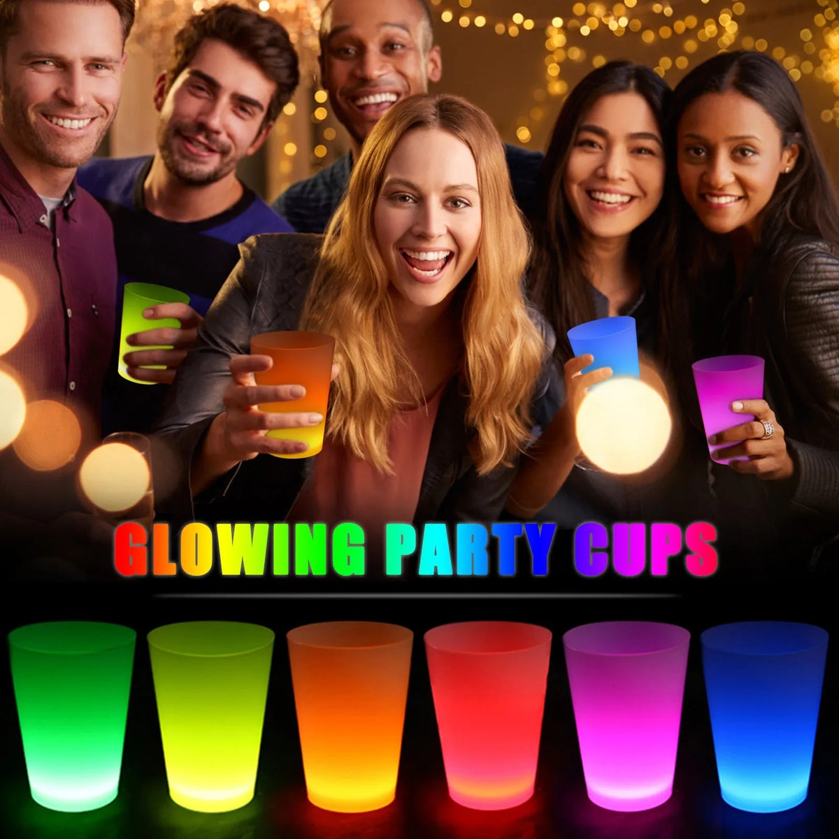 Glow Partisi Bardakları 6 Renk 6 Adet 1.5 oz 4.5 x 6.5 cm (5643)
