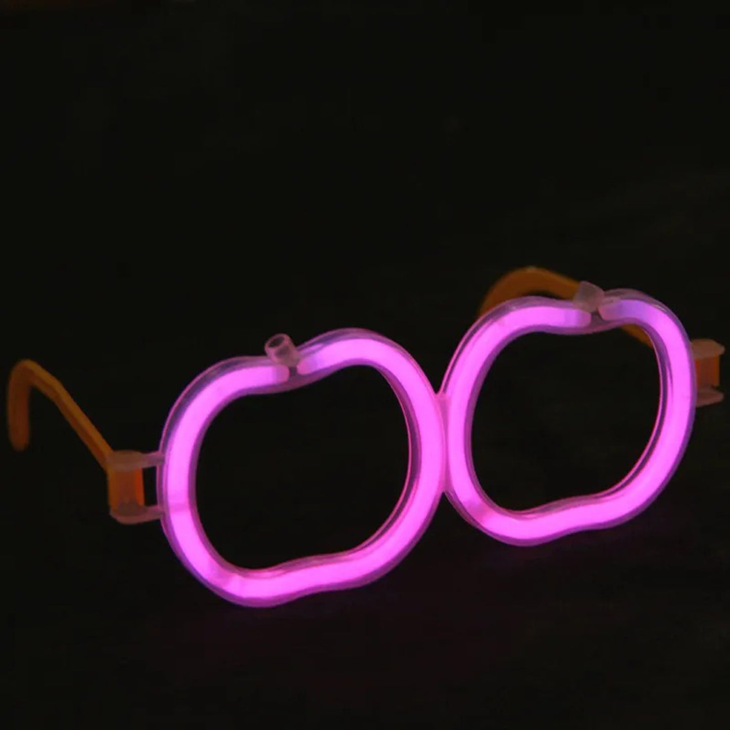 Glow Stick Elma Gözlük - Glow Partisi Gözlüğü - Glow Stick Gözlük 12 Adet (5643)