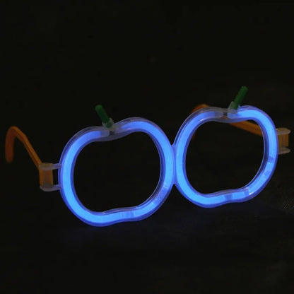 Glow Stick Elma Gözlük - Glow Partisi Gözlüğü - Glow Stick Gözlük 12 Adet (5643)
