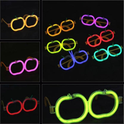 Glow Stick Elma Gözlük - Glow Partisi Gözlüğü - Glow Stick Gözlük 12 Adet (5643)