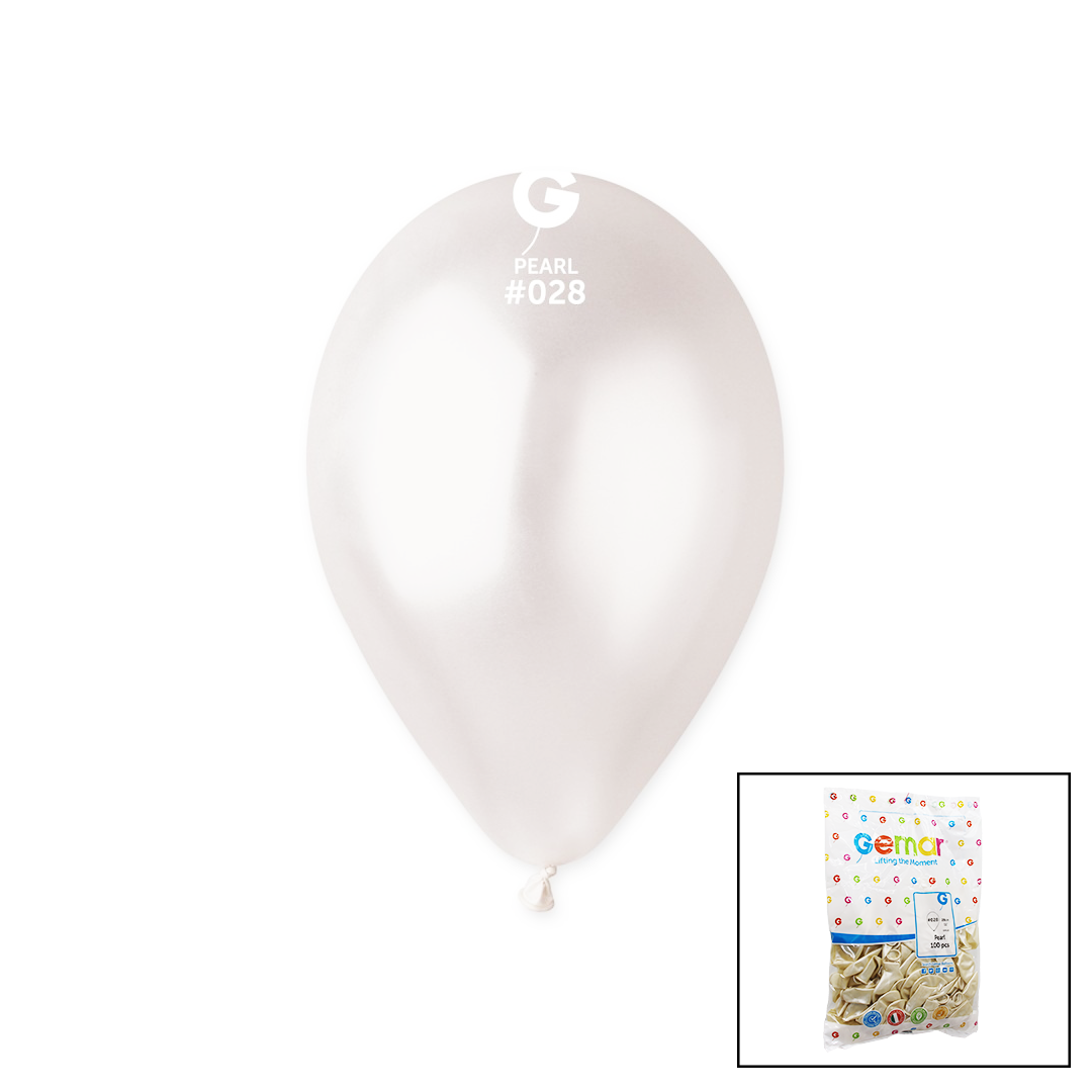 GM-110-28 METALİK - BEYAZ BALON 11'' - 28CM - 100 PARÇA (5643)