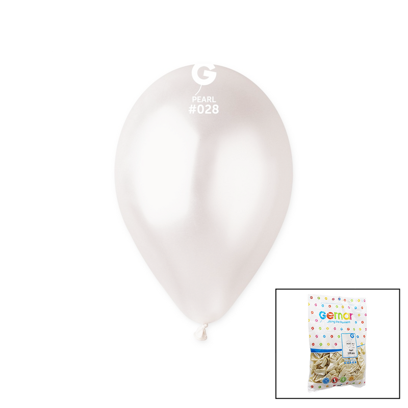 GM-110-28 METALİK - BEYAZ BALON 11'' - 28CM - 100 PARÇA (5643)