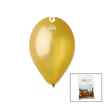 GM-110-39 METALİK - ALTIN BALON 11'' - 28CM - 100 PARÇA (5643)