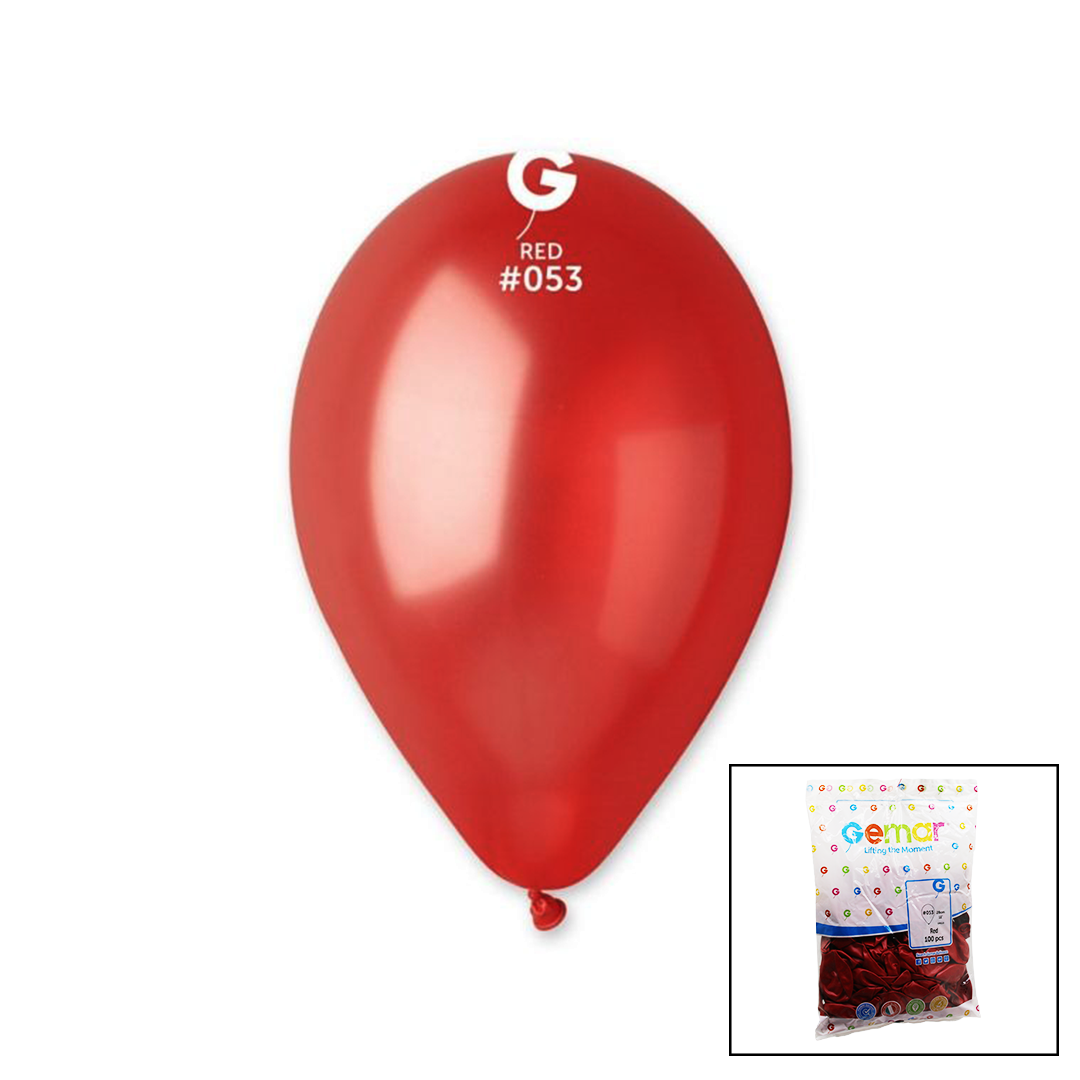 GM-110-53 METALİK - KIRMIZI BALON 11'' - 28CM - 100 PARÇA (5643)