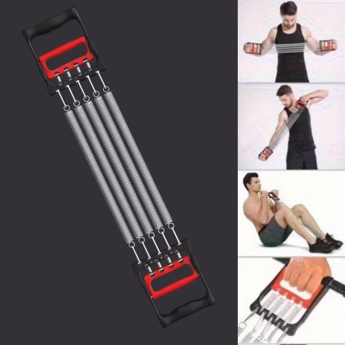 Göğüs Genişletme ve Kuvvet Egzersiz Aleti – 5 Yaylı 5 Kademeli Ayarlanabilir Fitness ve Kuvvet Antrenmanı Ekipmanı (5643)