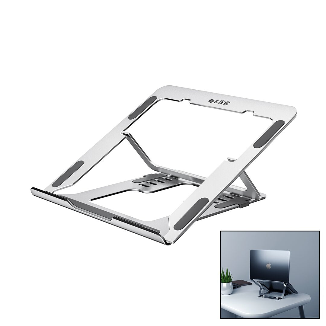 GÜMÜŞ 6 AÇILI KATLANABİLİR LAPTOP STAND ALÜMİNYUM (5643)
