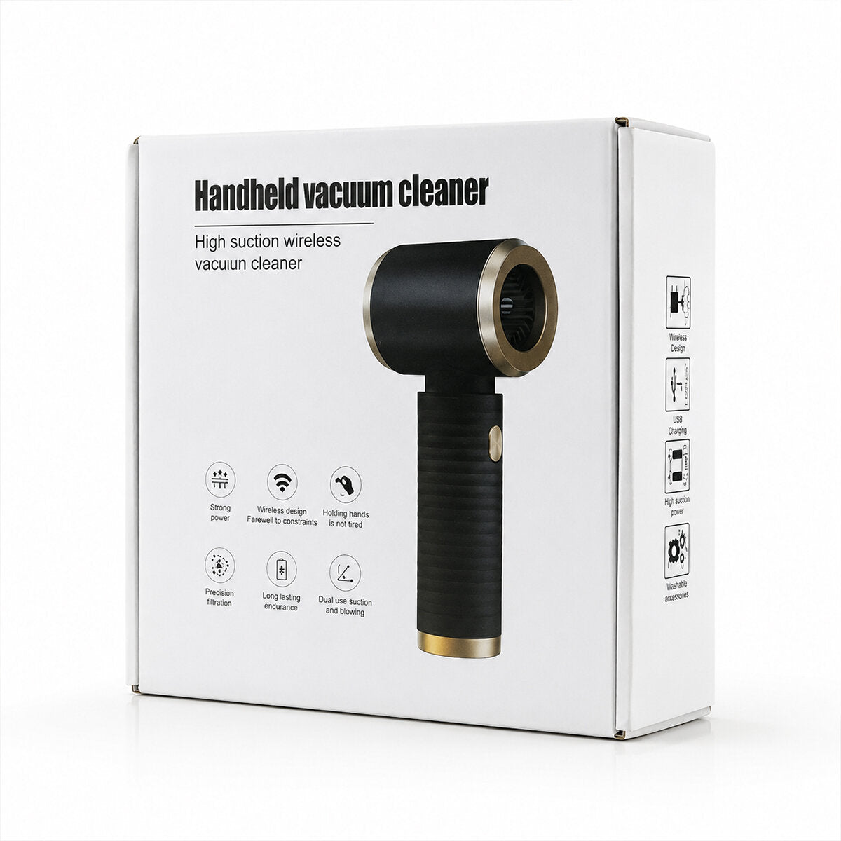 HANDHELD VACUUM CLEANER 2İN1=ÇEKME - ÜFLEME OTO - ARAÇ - EV EL TİPİ SÜPÜRGE ŞARJLI MİNİ - TAŞINABİLİR KH-128 (5643)