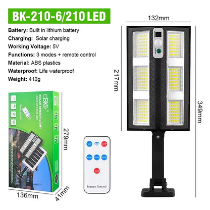 Hareket Sensörlü IP65 Güneş Enerjili LED Spot Kumandalı (5643)