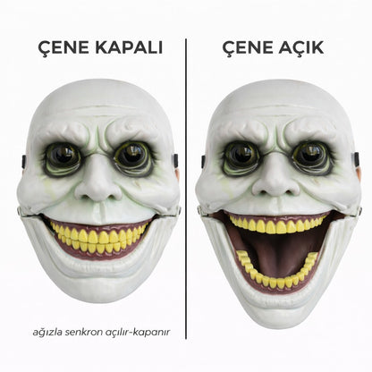 Hareketli Çene Mekanizmalı Korku Maskesi Yeşil (5643)