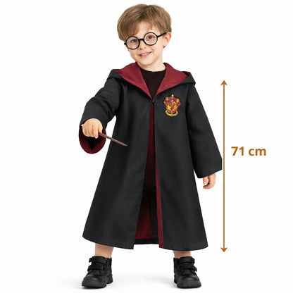 Harry Potter Çocuk Bebek Kostüm Seti – Asa Gözlük Pelerin 71 cm (2-4 Yaş) (5643)