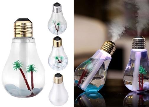 Hava Nemlendirici Ampul Görünümlü Hazneli Buhar Makinesi 400 ml. (5643)
