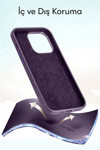 HDD Apple iPhone 13 Pro Max Kılıf HBC-190 Kolaj Kapak - Siyah