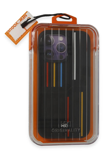 HDD Apple iPhone 14 Pro Max Kılıf HBC-221 Roma Kapak - Siyah