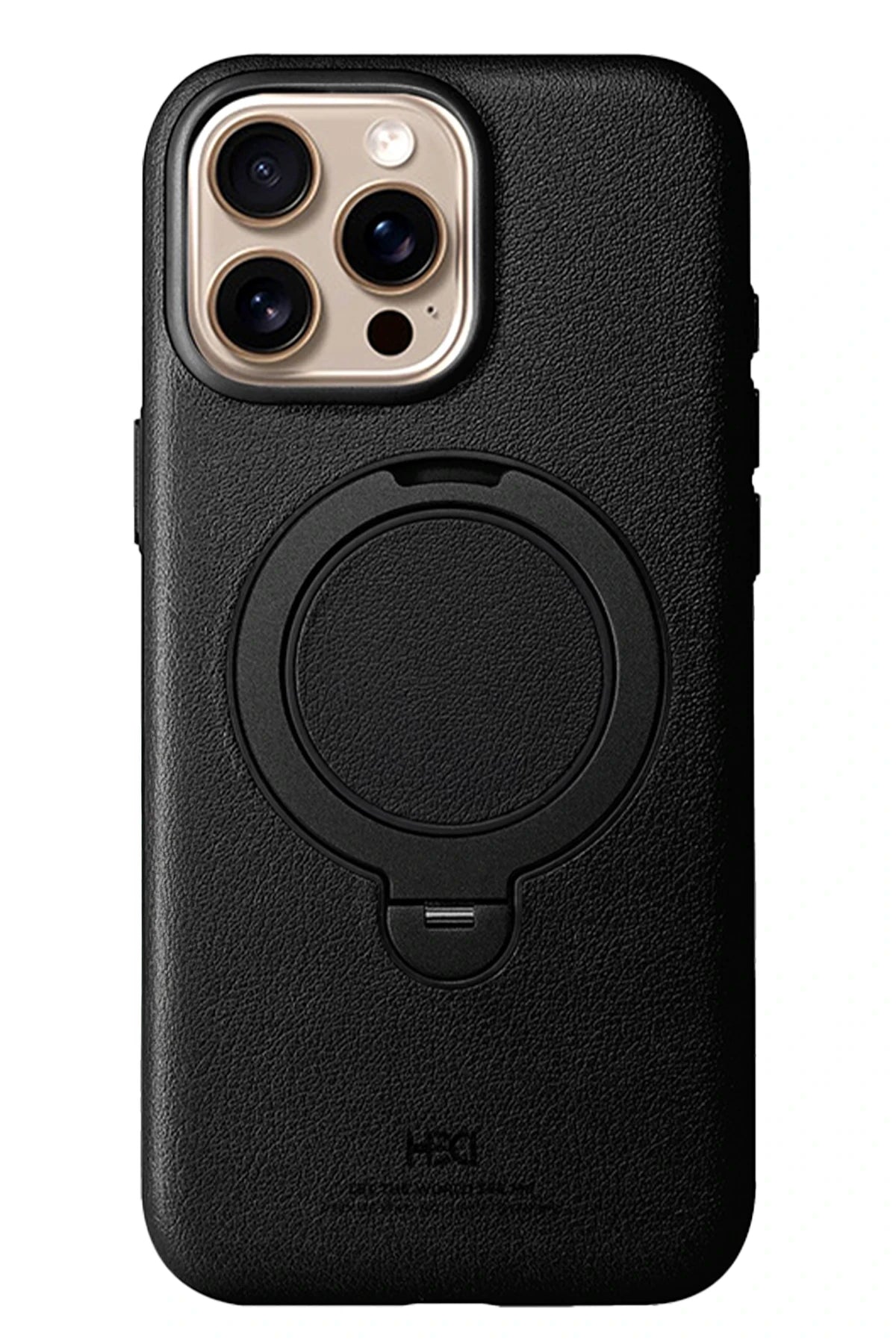 HDD Apple iPhone 14 Pro Max Vapor Deri Magsafe Standlı Kılıf - Siyah