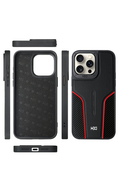HDD Apple iPhone 15 Pro HBC-264 Lambor Karbon Fiber Sport Kapak - Siyah