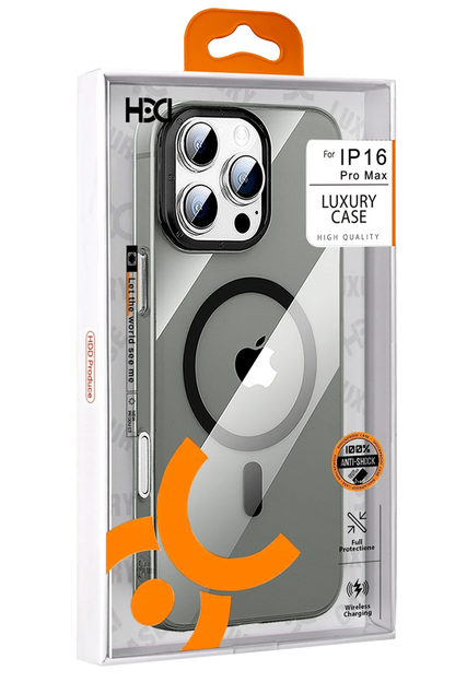 HDD Apple iPhone 16 HBC-306 Aden PC Magsafe Kapak - Siyah
